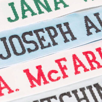 Personalised Woven Name Tapes - One Inch Wide