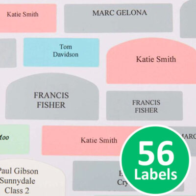 Personalised Peel and Stick Labels - Assorted 56 designs
