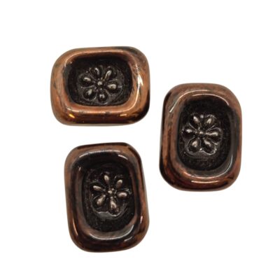 Lionel Nichols - Vintage Glass Flower Brick Buttons