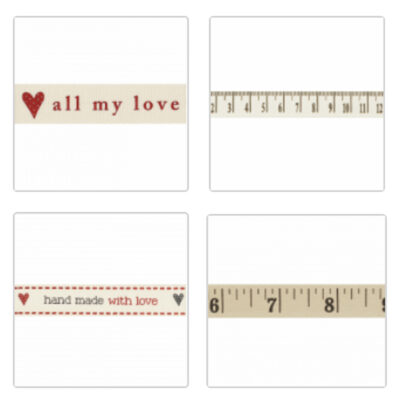Ribbon - Rustic Handmade/ Sewing Theme- Various