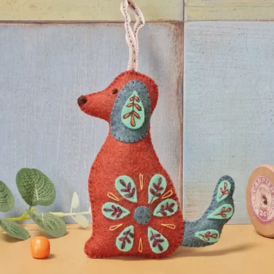Folk Embroidered Dog - Corinne Lapierre
