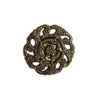 Flower Filagree Metal Buttons – Old Gold