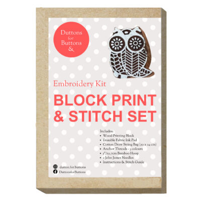 Block Print & Stitch Set - Duttons Exclusive - Animal Block No.1 - Owl