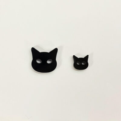 black cat face buttons